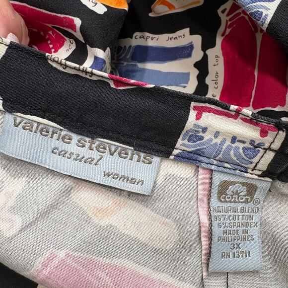 Valerie Stevens Plus Size 3X Skirt A-Line Vintage Stretch Fashion Print - Picture 2 of 13